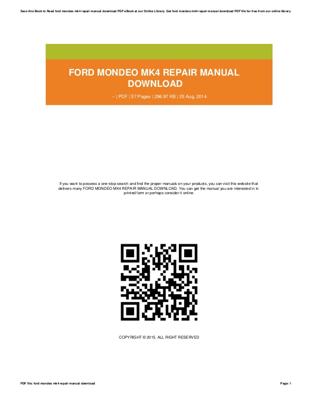Ford Fiesta Mk4 Repair Manual Download